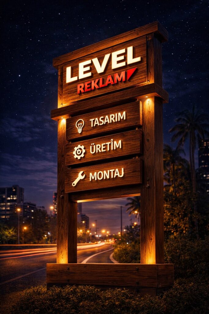 Mersin Totem Tabela Ahşap Totem Örneği