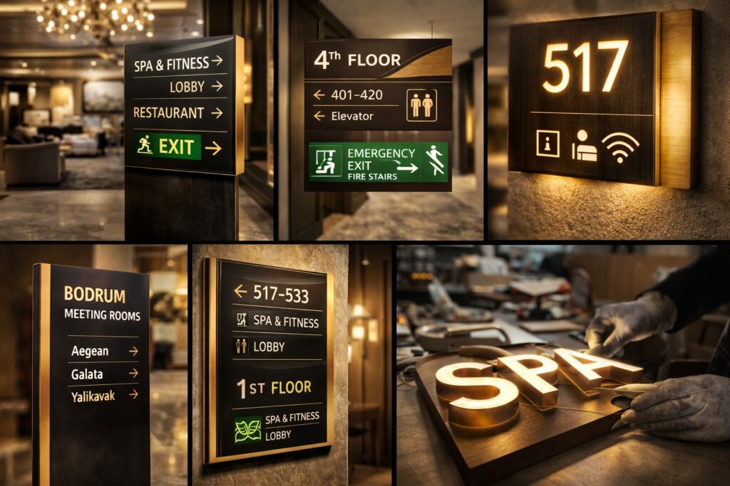 Otel Yönlendirme Tabelaları Alternatif Tasarımlar