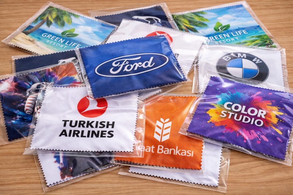 baskılı gözlük bezi paketlerimiz ve teslimat